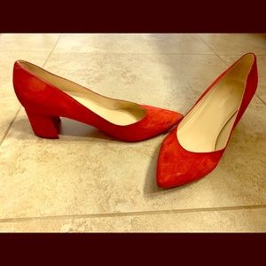 Marc Fisher 2inch block heel suede pumps